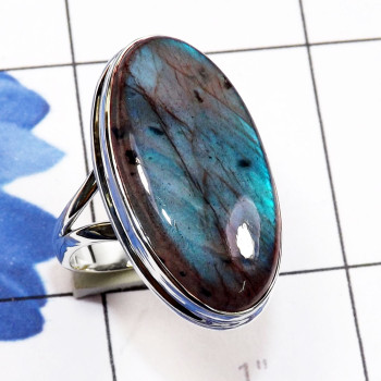 Labradorite Cab O - PSR868-Fire Labradorite Cab 925 Sterling Silver Handmade Wholesa