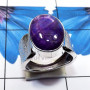 Amethyst Cab A - RSS993-925 Sterling Silver Genuine Gemstone Wholesale Trendy Rin