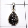 Black Rutile Pendant D - SBP939-Wholesale Bezel Jewelry with Black Rutile Made in 925 Ste