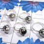 5 Pcs Pearl A - PPR993-Pure 925 Silver 5 Pcs Pearl Ring Lot