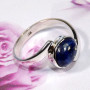 Lapis Cab D - BDR994-New Exclusive Designed Rings of 9x7mm Oval Gemstones With