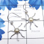 Pearl B - SDE789-6mm Round Multi Cab Gemstones Earrings With 925 Sterling