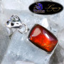 Red Fire Ammolite C - ALG948-Expensive Ammolite Gemstone Pendants Manufactured 925 Ste