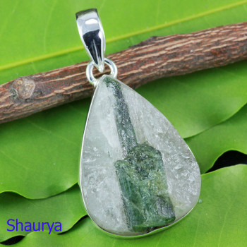 TOURMALINE SPECIMENS GREEN O - TPS994- NATURAL TOURMALINE SPECIMENS GREEN GEMSTONE BEAUTIFUL PE