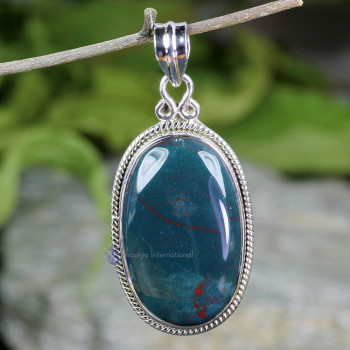BLOOD AGATE A - BLD998- FANTASTIC BLOOD AGATE GEMSTONE PENDANTS MADE IN 925 STER