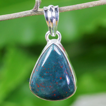 BLOOD AGATE A - BLD995- FANTASTIC BLOOD AGATE GEMSTONE WOMEN PENDANTS MADE IN 92