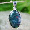 BLOOD AGATE O - BLD994- NATURAL BLOOD AGATE GEMSTONE PENDANTS WITH 925 STERLING