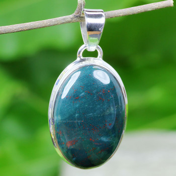 BLOOD AGATE F - BLD992- BLOOD AGATE GEMSTONE HANDMADE PENDANTS MADE IN 925 STERL