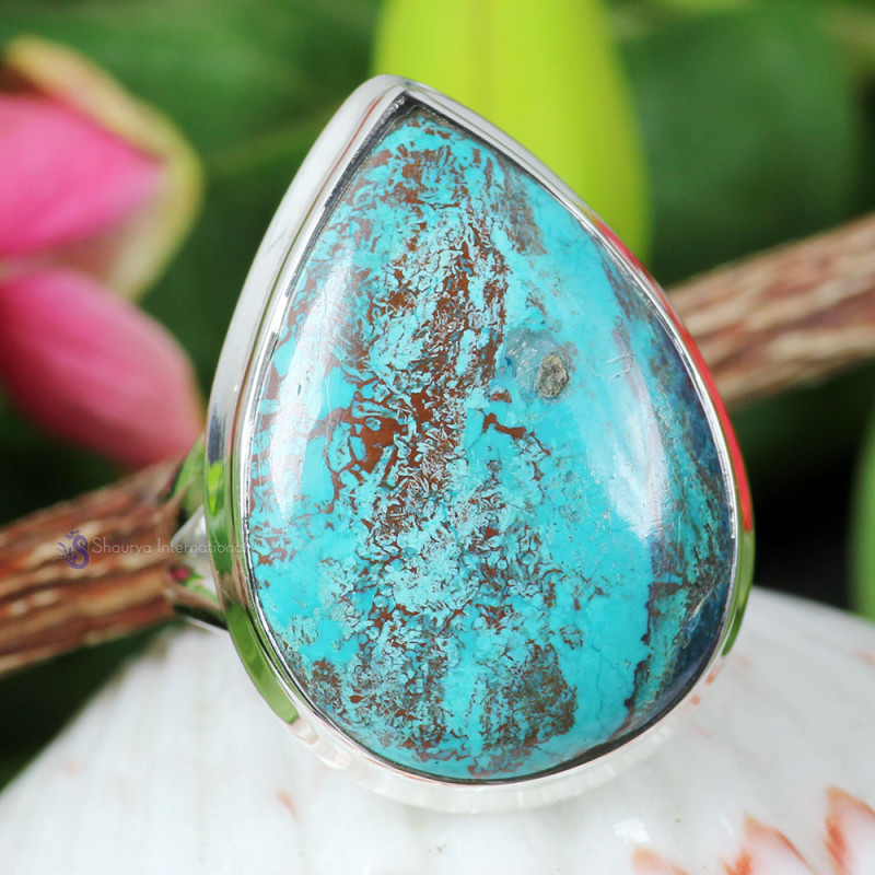 SHATTUCKITE B - PSR841- 925 STERLING SILVER SHATTUCKITE GEMSTONE RINGS DIRECT IN