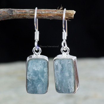AQUAMARINE ROUGH I - AQR992- NATURAL AQUAMARINE ROUGH GEMSTONE NEW COLLECTION OF EARR