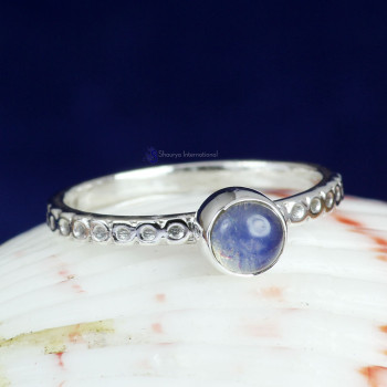 OPALITE C - PSR828- NATURAL GEMSTONE LIGHT WEIGHT BEAUTIFUL DESIGNER RINGS M
