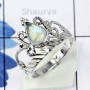 RAINBOW MOONSTONE D - BDR956- EXCLUSIVE NEW COLLECTION OF RAINBOW MOONSTONE RINGS MADE