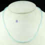 AQUAMARINE C - BDN959- HANDMADE NATURAL GEMSTONE BEADS NECKLACES MADE IN 925 ST
