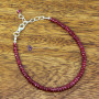 RUBY SAPPHIRE F - BBS998- EXCLUSIVE NATURAL GEMSTONE BEADS BRACELETS MADE IN 925 S
