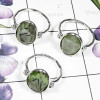 GREEN AMETHYST 3 PCS D - SBP890- HANDMADE BEAUTIFUL 3 PCS BEZEL RINGS SET WITH NATURAL GE