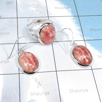 2Pcs Rodochrosite F - CBS977-Exclusive Semi Precious Multi Cab Gemstones Wholesale 2Pc