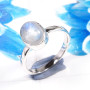 Rainbow Moonstone E - RSS927-925 Sterling Silver Dazzling Company Made Party Wear Ring