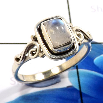 Rainbow Moonstone C - RBS928-Beautiful 925 Sterling Silver Designer Baby Rings Company