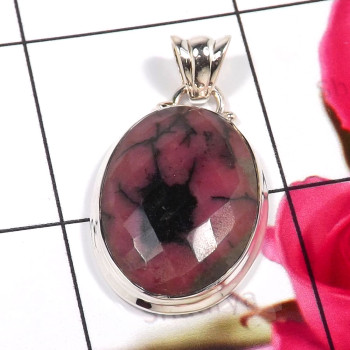Rhodonite B - ISP721-Glorious Rhodonite Wholesale 925 Sterling Silver Handmade