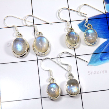 Rainbow Moonstone L - SVP813-Stunning Rainbow Moonstone Wholesale 3 Pcs Set 925 Sterli