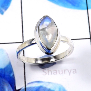 Rainbow Moonstone B - STK952-Beautiful Wholesale Handmade Fashionable Stacking Rings 9