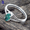 Emerald A - SFJ961-Attractive Look Designer Emerald Jewelry 925 Sterling Sil