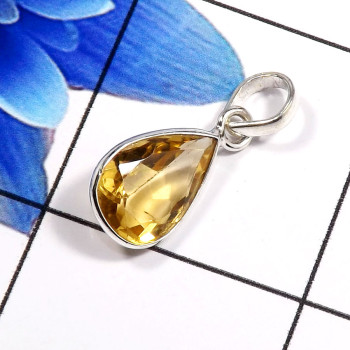 Citrine Cut J - WHS999-Fabulous  Citrine Cut Gemstone Designer Pendants 925 Ster