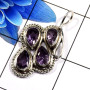 Amethyst Cut A - WHS998-Beautiful Amethyst Cut Factory Handmade Pendants 925 Ster