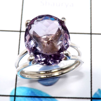Amethyst Cut A - WHS994-Dazzling Amethyst Cut Company Rings 925 Sterling Silver