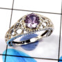 Amethyst Cut A - WHS992-Glamorous Trendy Look Amethyst Cut Rings 925 Sterling Sil