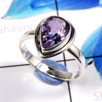 Amethyst Cut A - WHS991-Stunning Amethyst Cut Prety Designer Handmade Rings 925 S