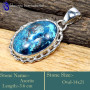 Azorite Cab E - SSP878-925 Sterling Silver Beautiful New Designs Pendants Wholes