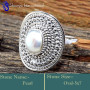 Pearl J - RSS862-Glamorous Cabochon Gemstone Exclusive Rings 925 Sterling