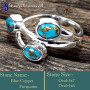Blue Copper Turquoise E - RSS854-925 Sterling Silver Gorgeous Handmade Wholesale Rings Com