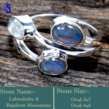 Labradorite Cab G - RSS854-925 Sterling Silver Gorgeous Handmade Wholesale Rings Com