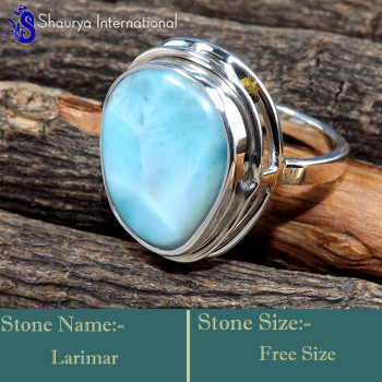 Larimar Cab G - RSS846-Valentine's Offer Beautiful Handmade Designer Rings 925 S