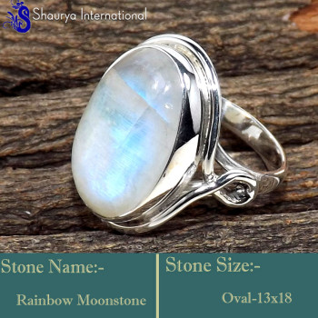Rainbow Moonstone A - SDR633-Exclusive Designer Factory Wholesale Handmade Rings 925 S