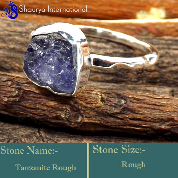Tanzanite Rough C - SRR996-925 Sterling Silver Fabulous Rough Gemstone Rings Company