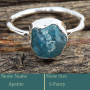 Apatite Rough I - SRR988-Exclusive Pretty Rough Gemstone 925 Silver Ring Wholesale