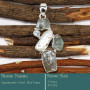 Aquamarine Rough, Pearl & Blue Topaz Cut A - RPP976-Latest New Rough Gemstone Pendant 925 Silver Wholesale