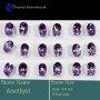 9 Pair Amethyst Cut E - SSE852-4x6mm Oval 9 Pair Lots Stud Earrings Cut Gemstone 925 Ste