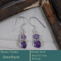 Amethyst Cut E - BZE738-Amazing Pretty Look Bezel Earrings Cut Gemstone 925 Sterl