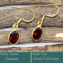 Garnet Cut H - CMJ858-925 Silver 18K Gold Plated Earrings Cut Gemstone Wholesal