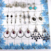 10 Pairs Mix Cab & Cut Stone A - BDA942-10 Pairs Mix Lots Cut & Cab Gemstone Earrings 925 Sterlin
