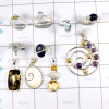 10 Pcs Mix Cab & Cut Stone E - BDA934-Stunning 10 Pcs Mix Lots Ring Pendant Earrings Jewelry 92