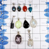 10 Pcs Mix Cab & Cut Gemstone C - BDA932-Pretty Look 10 Pcs 925 Silver Pendant Mix Cut & Cab Gemst