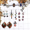 11 Pcs Mix Cut & Cab Stone A - BDA929-Classic 10 Pcs Ring Earrings Pendant Mix Lot Jewelry Cut