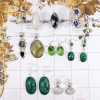 10 Pcs Mix Cab & Cut Gemstone B - BDA926-Amazing 10 Pcs Mix Lots Jewelry 925 Sterling Silver Cab &