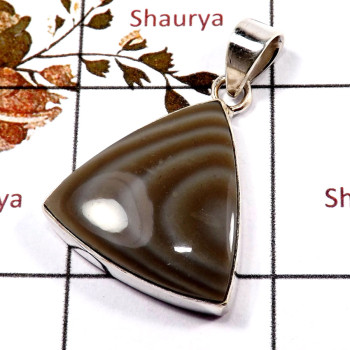 Agate Dubby Cab B - SD580-Gorgeous Agate Dubby Designer Pendant 925 Sterling Silver