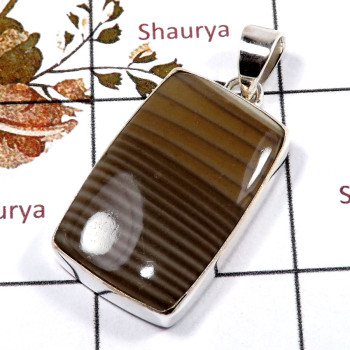 Agate Dubby Cab C - SD580-Gorgeous Agate Dubby Designer Pendant 925 Sterling Silver